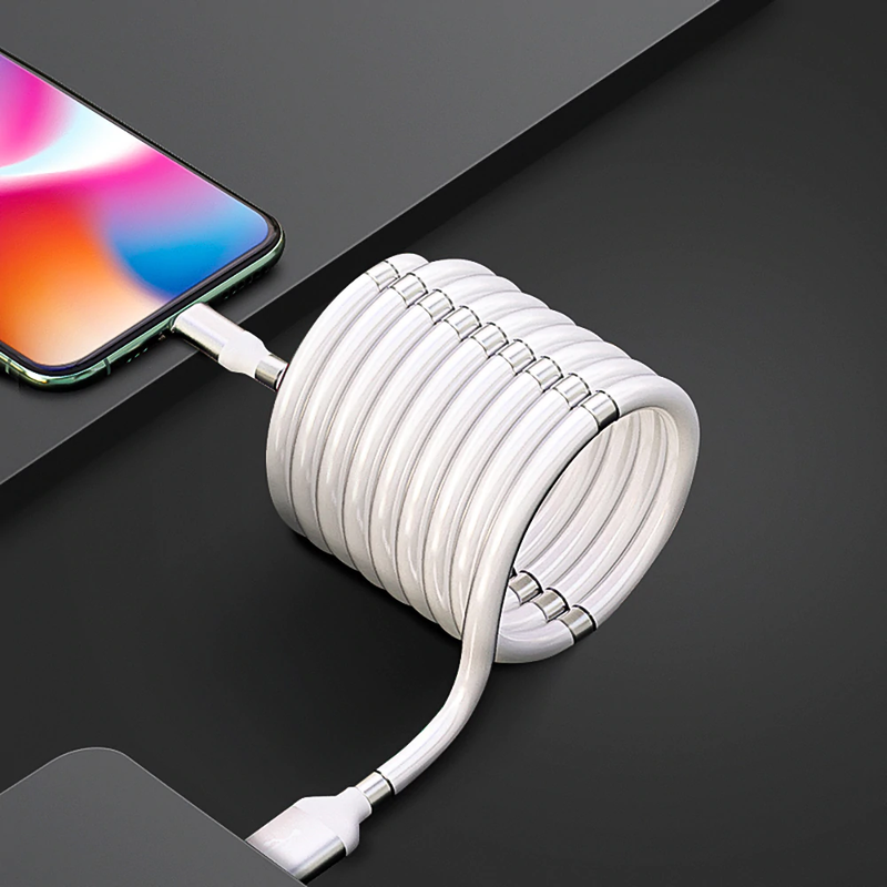 USB C to USB White Flashwire magnet cable charging iPhone